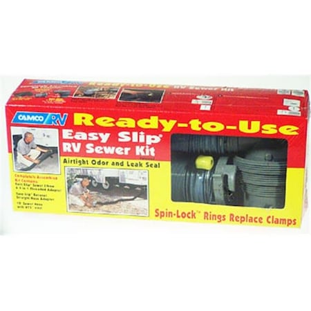 Camco Camco Mfg Inc   Rv Ready-To-Use Easy Slip RV Sewer Kit  39551 39551